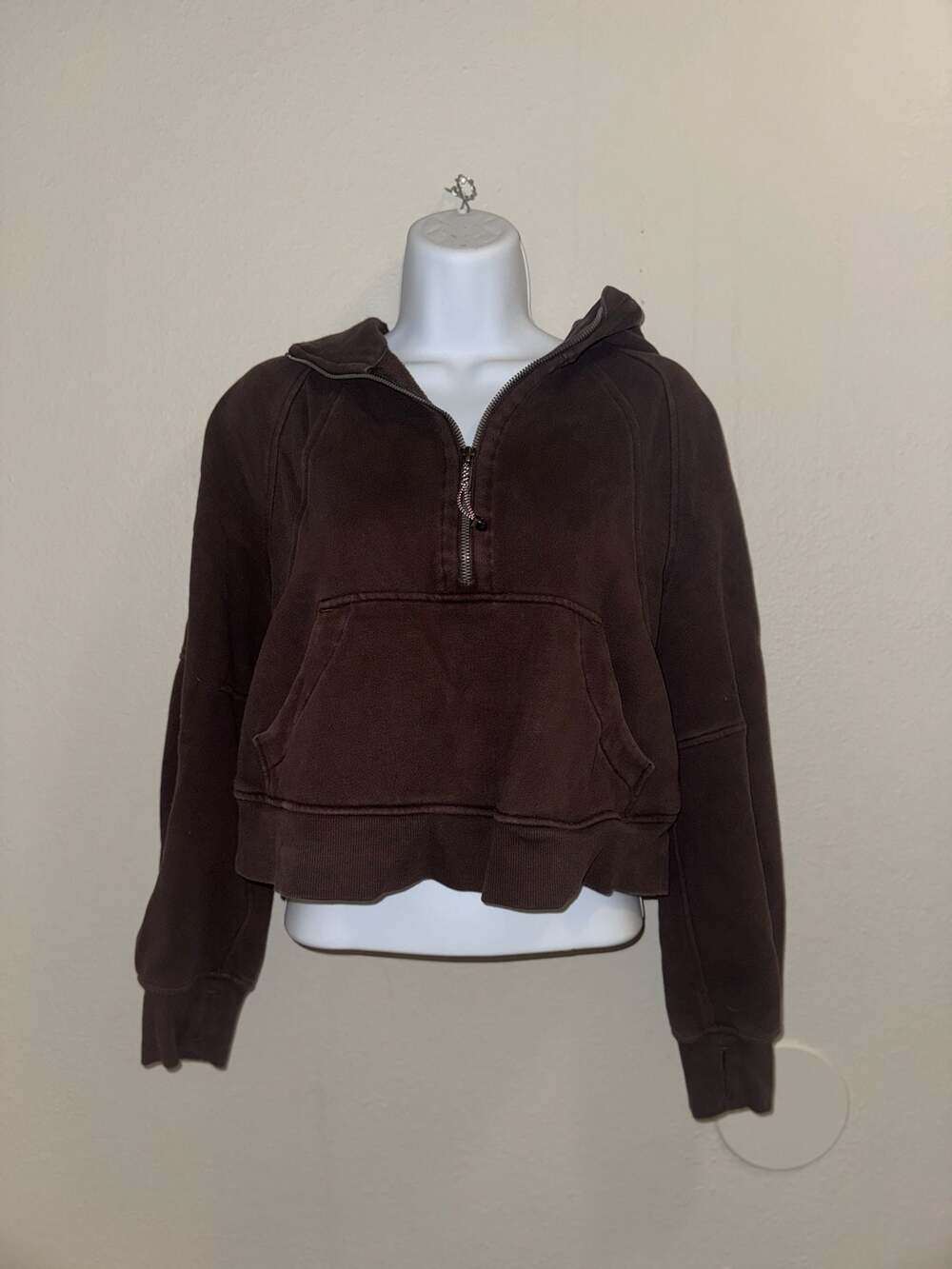 Lululemon Scuba Oversized Half-Zip Hoodie Espresso Brown XS/S